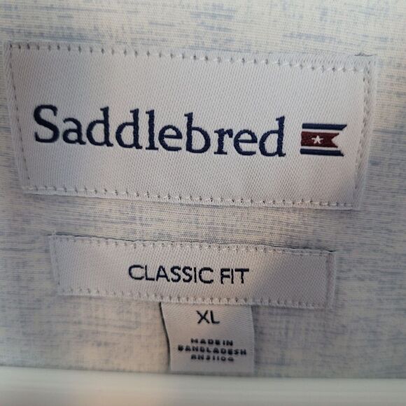 Saddlebred Men's XL Classic Fit Button Short Sleeve Hawaiian Camp Shirt - Picture 3 of 10